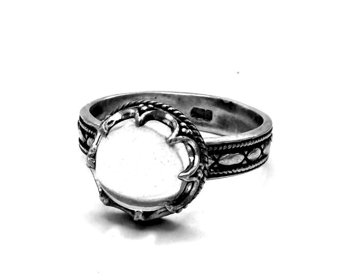GOTLAND CRYSTAL RING 2 - mountain crystal and silver (handmade by Viking Kristall)