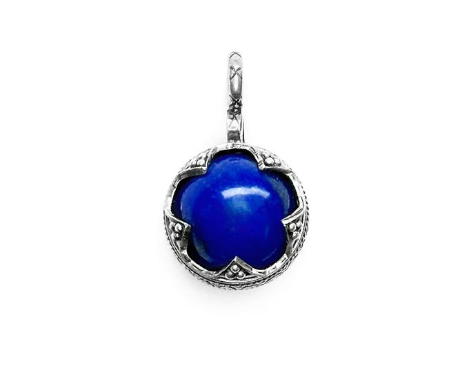 GOTLAND BALL PENDANT - lapis lazuli and silver (handmade by Viking Kristall)