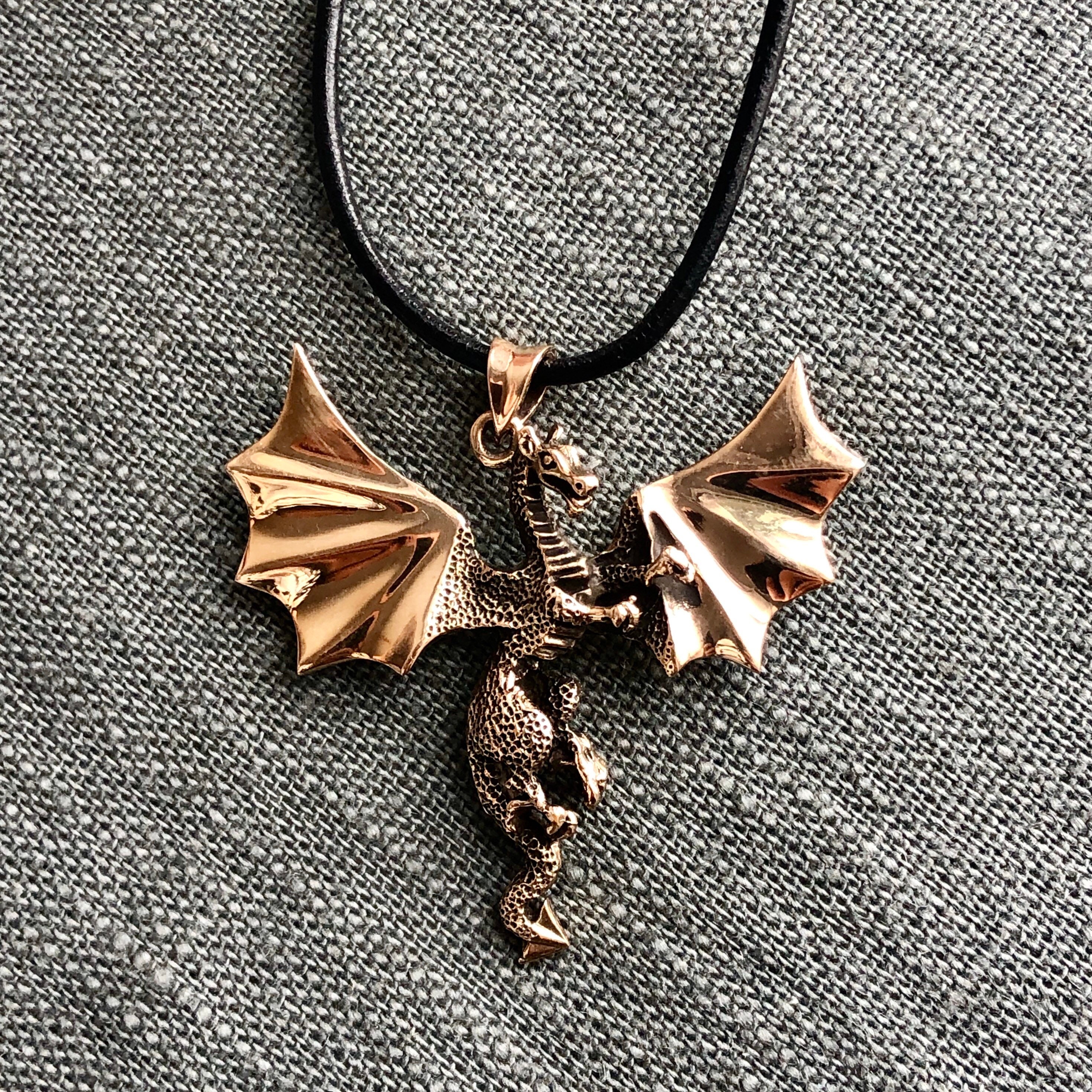 DRAGON PENDANT Bronze made By Viking Kristall 