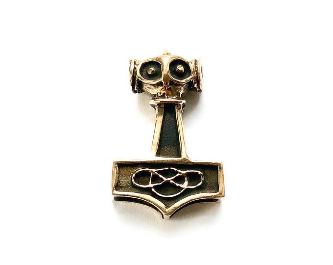 small ÖDESHÖG THORS HAMMER bronze (made by Viking Kristall)