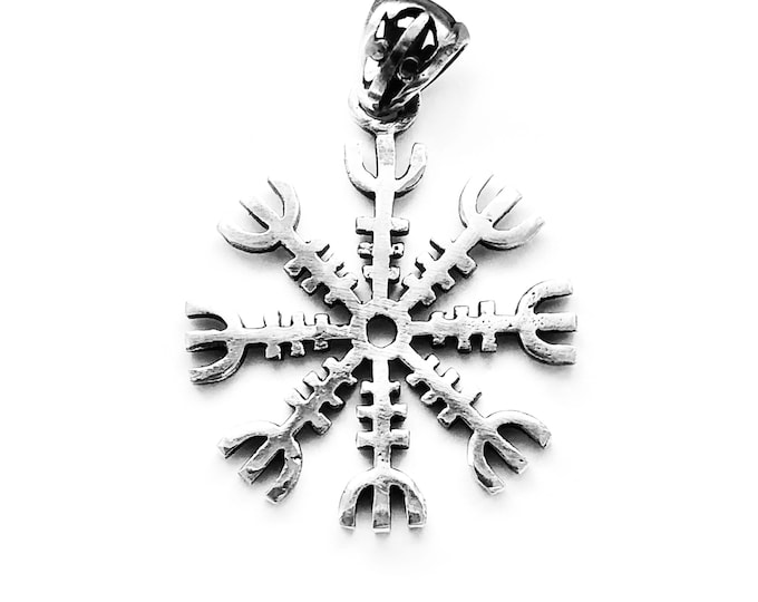 small ÆGISHJALMUR PENDANT silver (handmade by Viking Kristall)