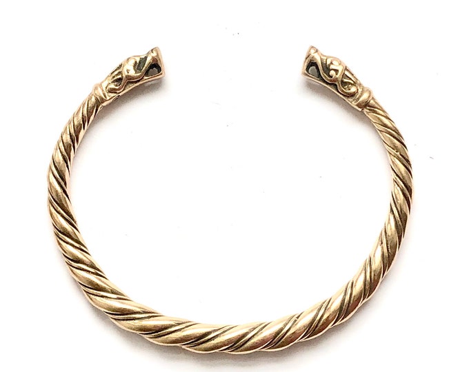 medium GOTLAND DRAGONHEADS BRACELET bronze (made by Viking Kristall)