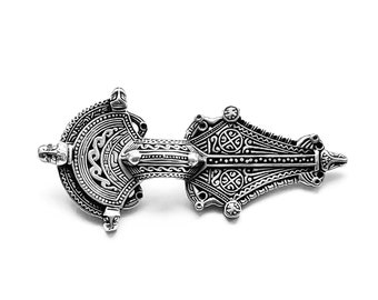 GOTLAND VENDEL BROOCH silver (hand made by Viking Kristall)