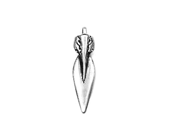 tiny BEAR SPEAR PENDANT silver (made by Viking Kristall)