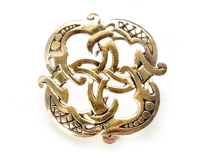 VIKING DRAGON BROOCH bronze (made by Viking Kristall)