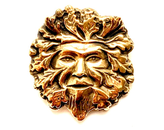 medium GREEN MAN PENDANT bronze (made by Viking Kristall)