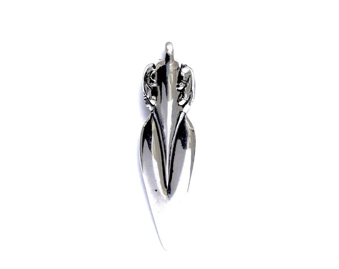 large BEAR SPEAR PENDANT silver (made by Viking Kristall)