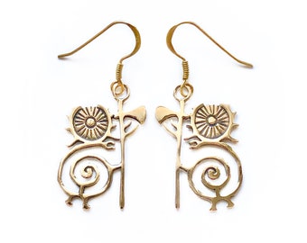 Kai's HEILUNG EARRINGS bronze (made by Viking Kristall)