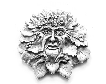 GREEN MAN PENDANT silver (made by Viking Kristall)