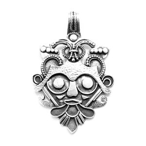 GNEZDOWO MASK PENDANT silver (made by Viking Kristall)