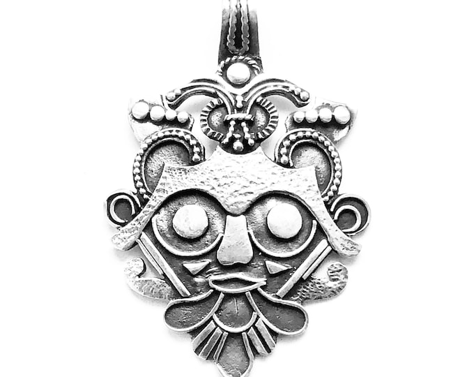 GNEZDOWO MASK PENDANT silver (made by Viking Kristall)