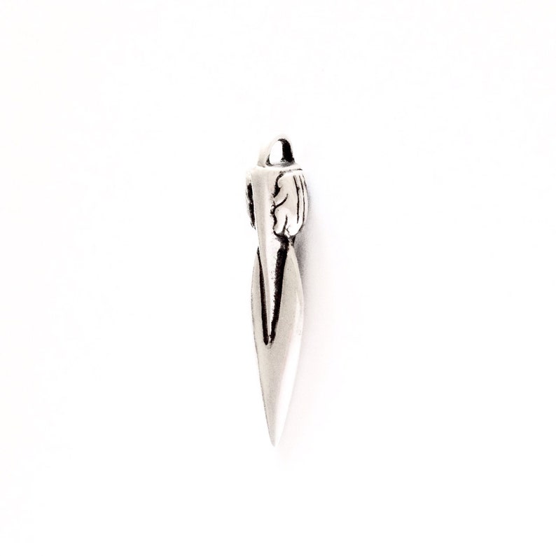 tiny BEAR SPEAR PENDANT silver made by Viking Kristall image 2