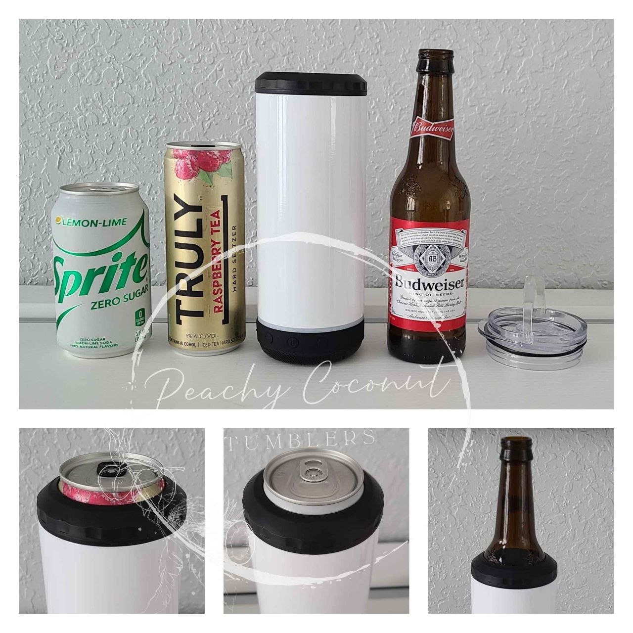 4 in 1 SUBLIMATABLE SPEAKER CAN COOLER