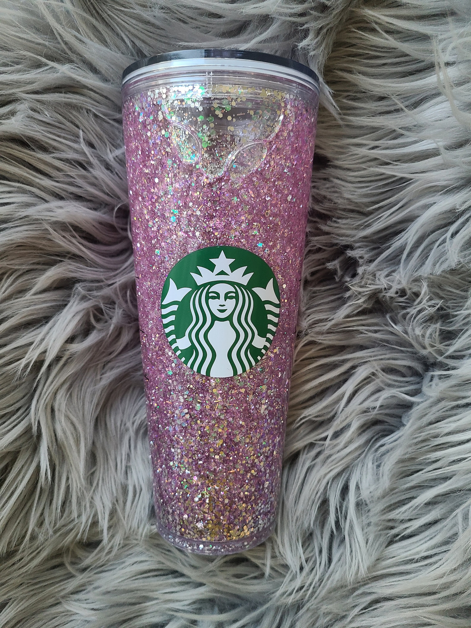 starbucks glitter glass