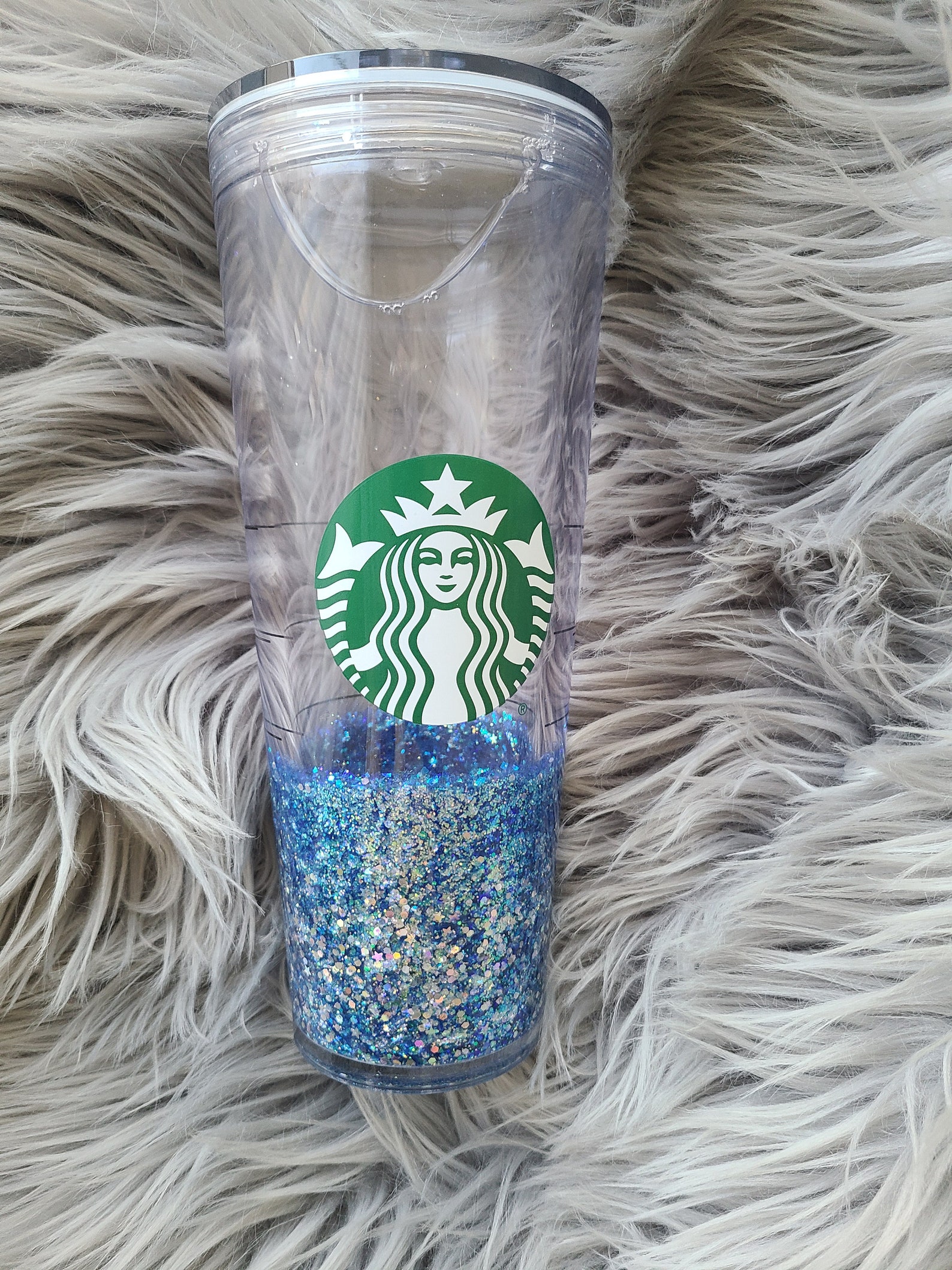 starbucks glitter glass