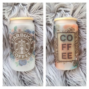 16 oz frosted libby beer can / Coffee / cold cup/ reusable cup/