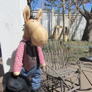 Cowboy Doll-Handmade Doll-Textile Doll-Fabric Doll-Home Decoration-Handmade Toy