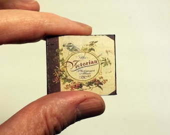 Handmade miniature Victorian album, Dollhouses Miniatures.