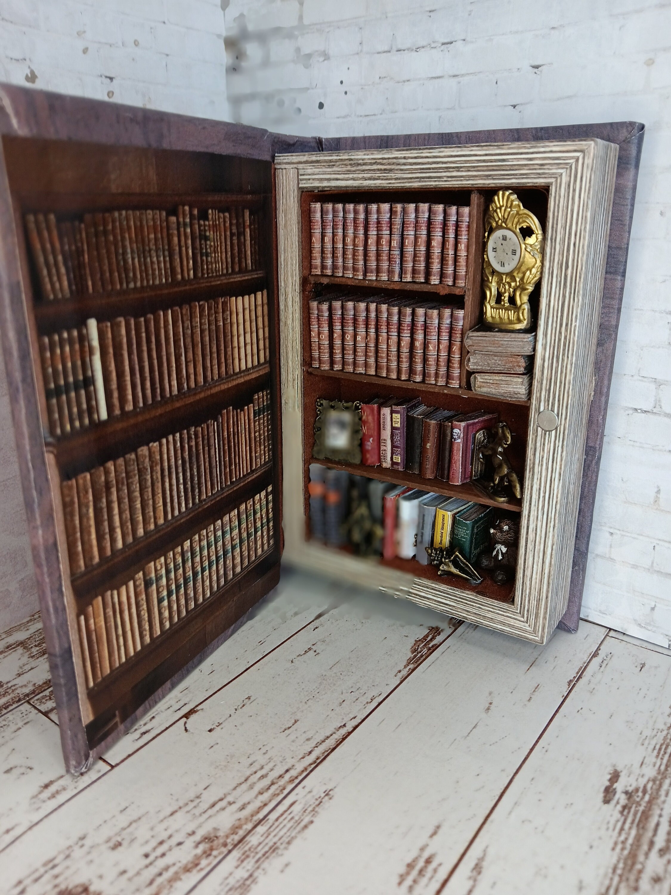 Decorative 1:12 Scale Miniature Library, Precious Miniature Gifts. - Etsy