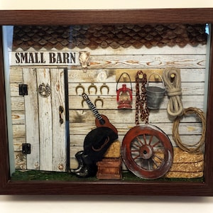Western Miniatures Diorama, Vintage miniature, Old West Wood Diorama,Wild West Wooden Dollhouse