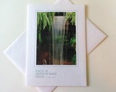 Ferns & Falls Photo Note Card Blank Inside Inspirational Quote