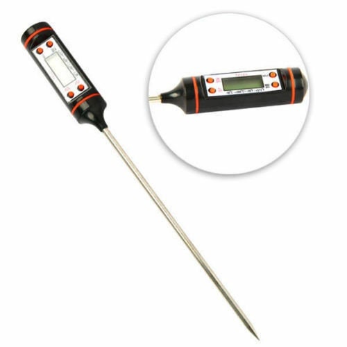 Needle thermometer for measuring temperature of wax