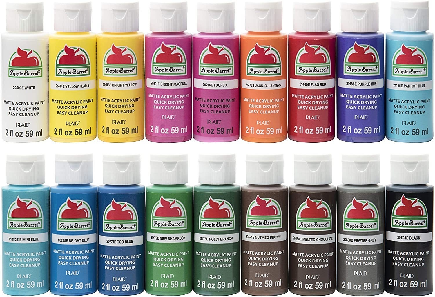 Apple Barrel Acrylic Paints matte 59ml Various Colours 