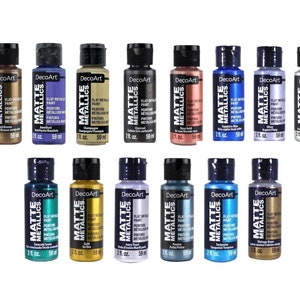 DecoArt Americana Acrylic Matte Metallics Paint 2oz (59ml) - Various Colours