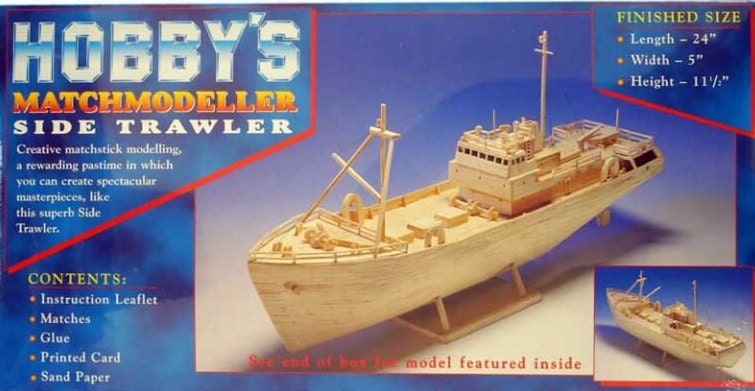 Hobby's MM21 Matchmodeller Fishing Trawler Matchstick Model Boat Kit T48 Post 