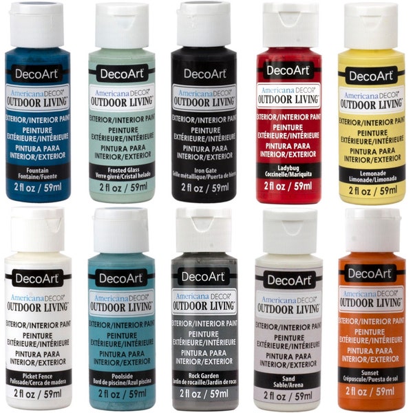 DecoArt Outdoor Living Eggshell Finish 2oz/59ml - Various Colours