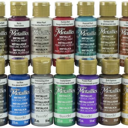 Decoart Dazzling Metallic Acrylic Craft Paints. 2oz / 59ml Etsy UK