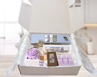 Lavender Gift Box, Room Spray, Wax Melts, Reed Diffuser, Aromatherapy Set