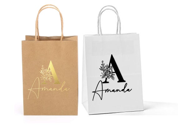 Personalized gift bag. Custom gift bag. Wedding gift bag. Bridesmaid gift bag. Bridal shower gift bag. Bachelorette party gift bag