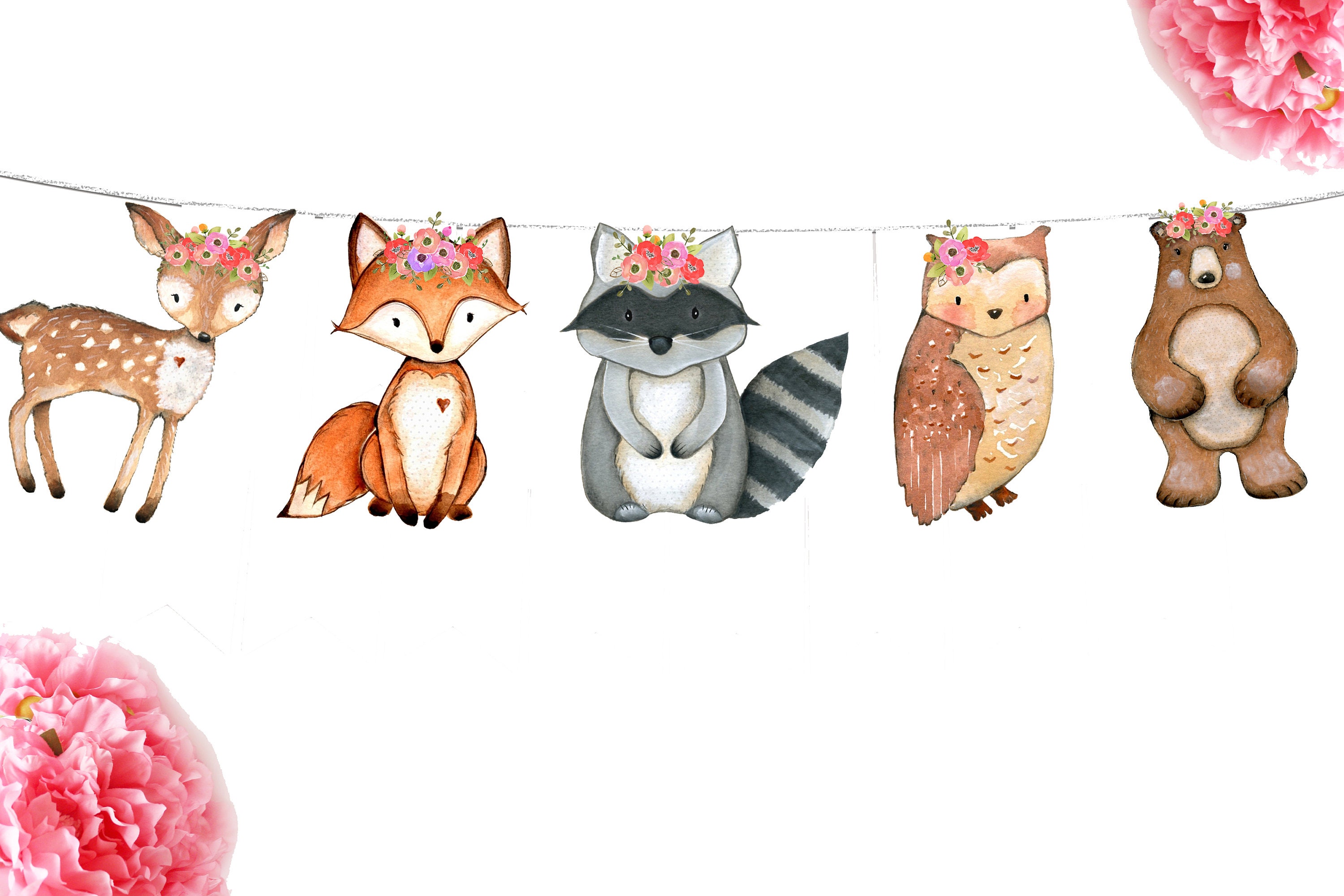 animal garland for nursery