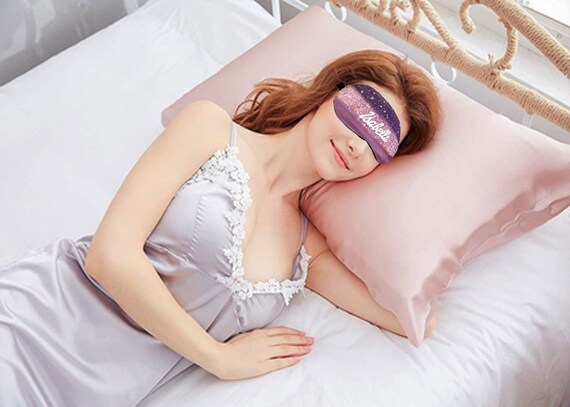 Personalized Eye mask. Dusk rose eye mask. Sleeping eye mask. Burgundy Pink Eye mask. Silk cover eye mask with Adjustable strap