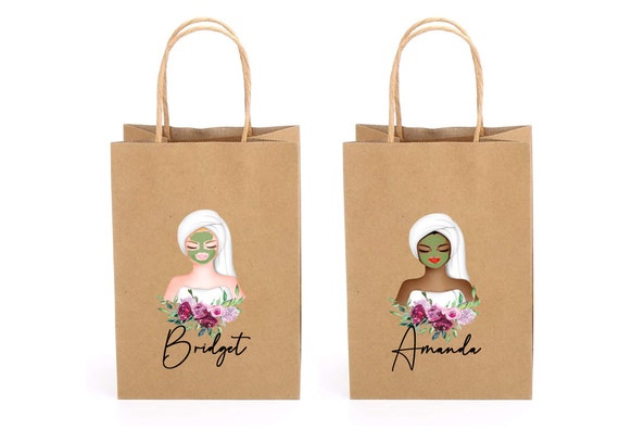 Spa gift bag. Personalized spa gift bag. Gift bag for spa gift. paper gift bag. Paper bag for gift