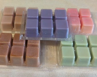Scented Wax Melts: Natural Soy blend Clamshell Cubes, Aromatherapy Home Fragrance