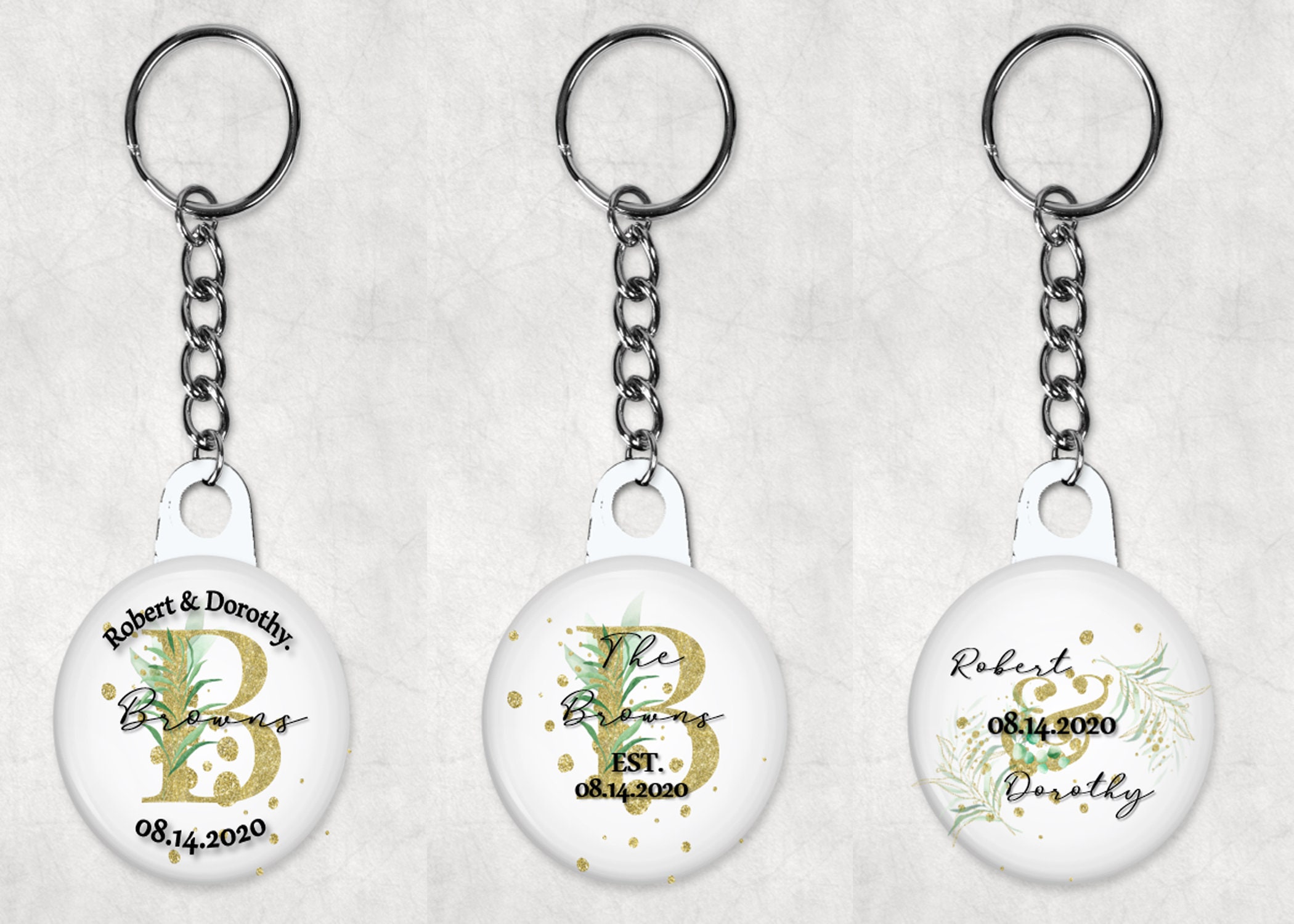 personalized keychain party favors