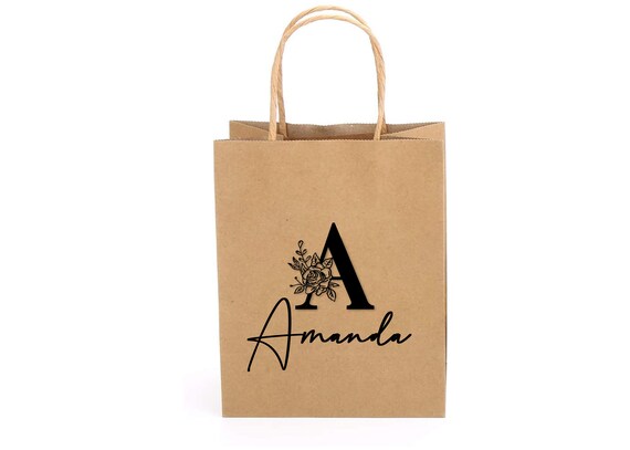 Personalized gift bag. Custom gift bag. Wedding gift bag. Bridesmaid gift bag. Bridal shower gift bag. Bachelorette party gift bag