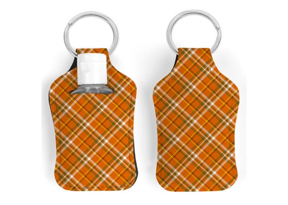 Autumn pattern hand sanitizer holder with key ring for mini hand sanitizer bottle of 30ml. Sanitizer holder gift