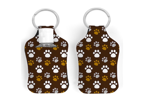 Paws sanitizer holder keychain. Dog paws sanitizer holder. Cat paws sanitizer holder. Pet paws sanitizer holder. Dog gift. Cat gift.