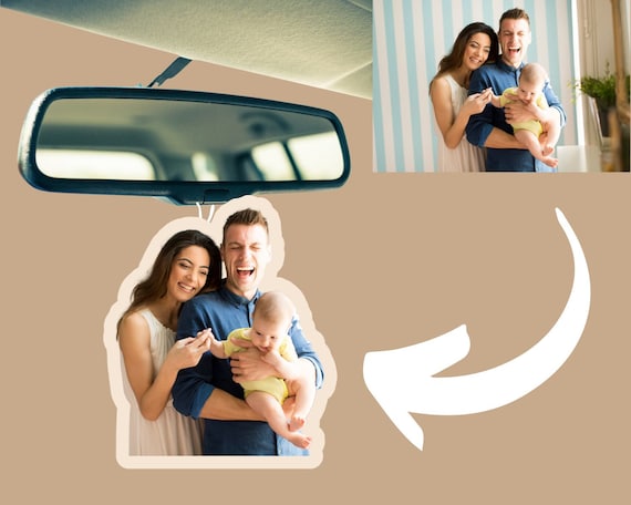 Custom Photo Car Freshener: Personalized Family Gift
