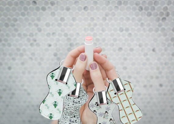 Mint Christmas Chapstick holder. Mint lip balm holder. Holiday lip gloss holder.