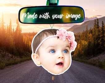 Ambientador para coche con foto personalizada: regalo con aroma personalizado