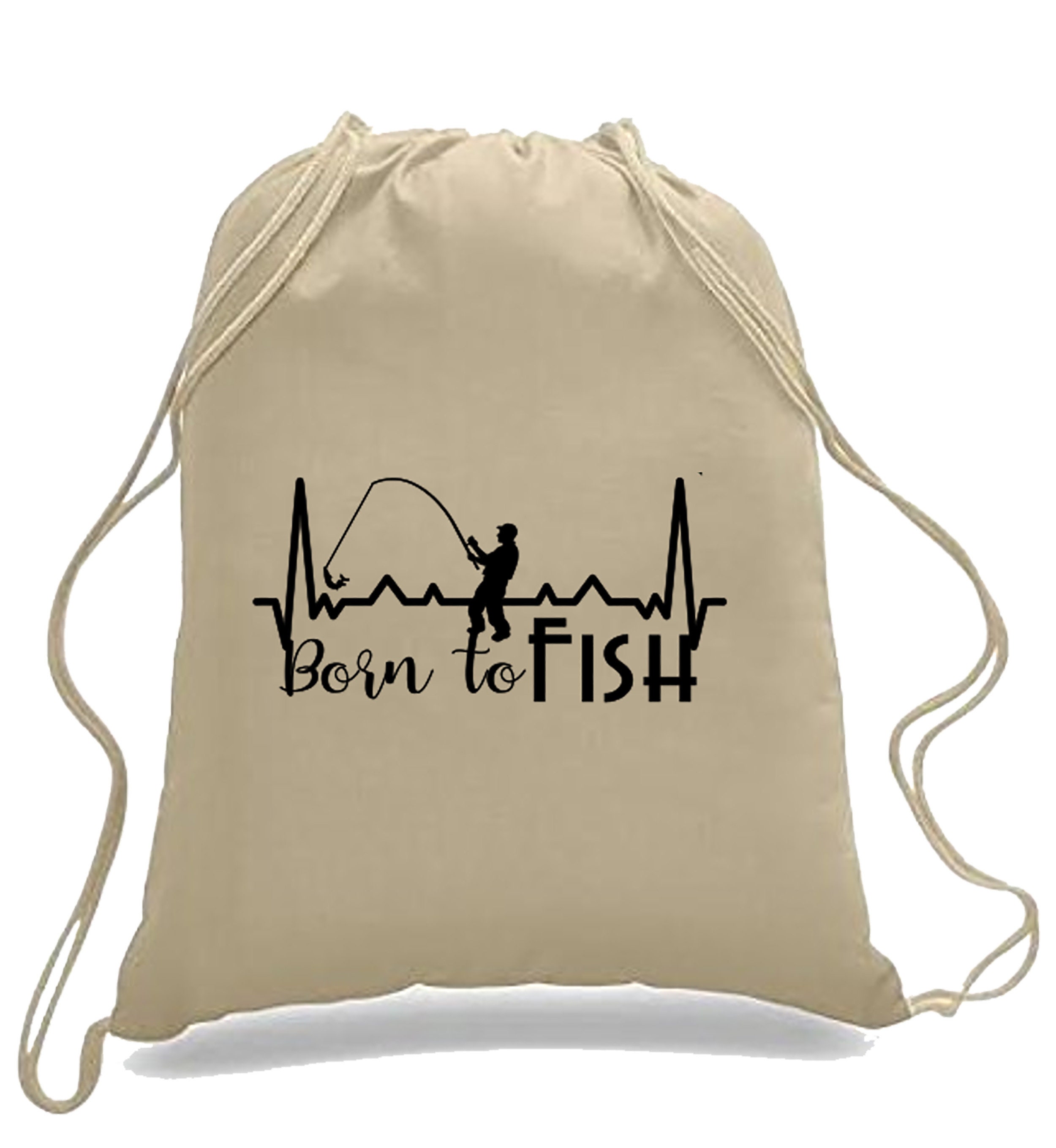 Drawstring backpack. Fishing gift. Fisherman gift. Gift for | Etsy