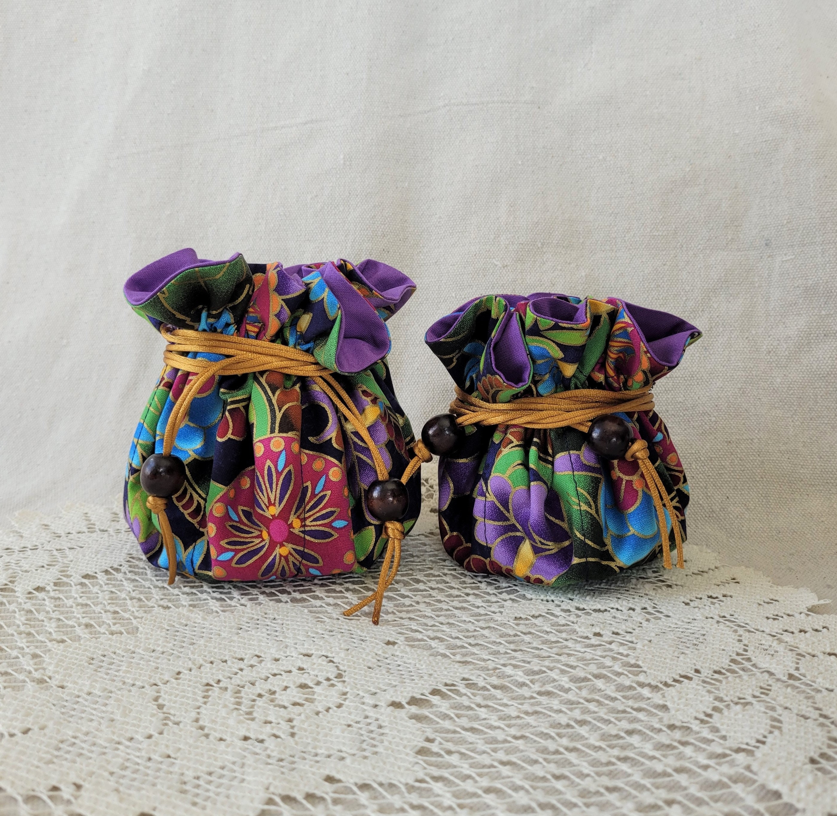 Travel Jewelry Pouch with Drawstring and Pockets Etsy