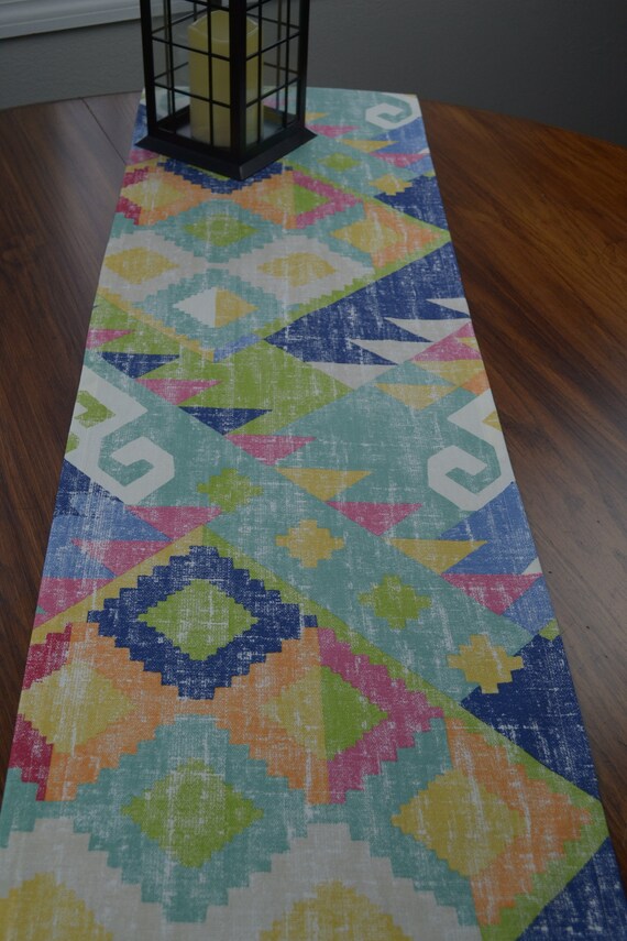 Geometric Boho Table Runner Etsy
