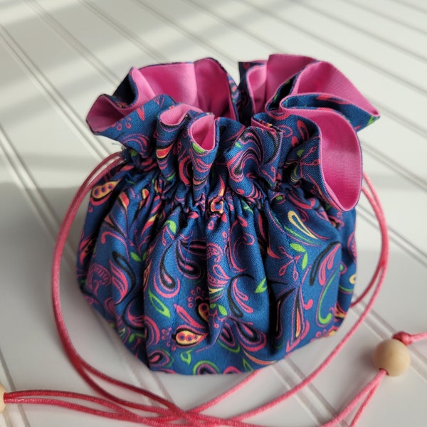 Travel Jewelry Pouch with Drawstring and Pockets