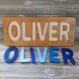 Wooden Name Puzzle, Personalized Puzzle, Wooden Name Sign