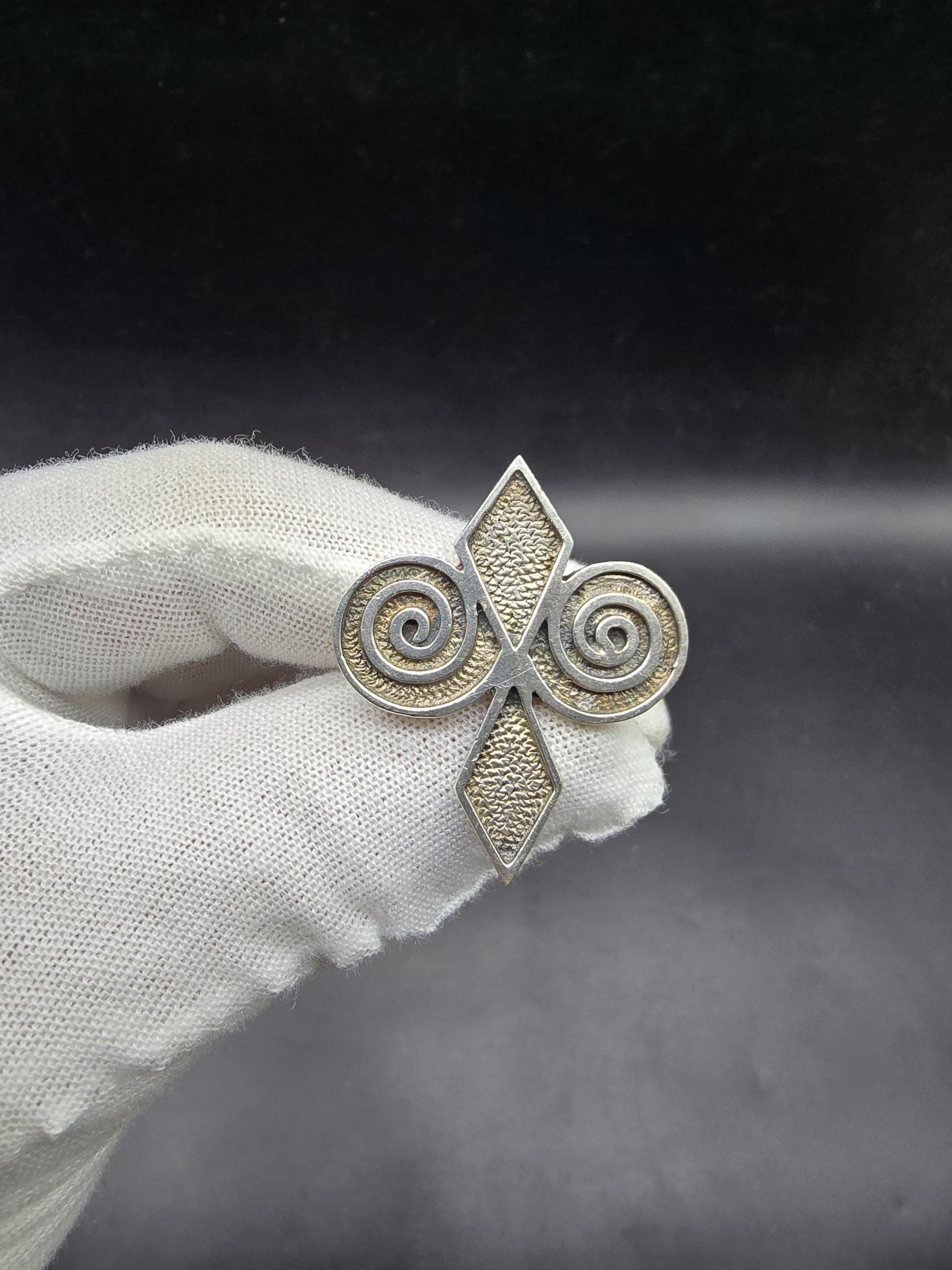 Ortak Silver Brooch - Etsy UK